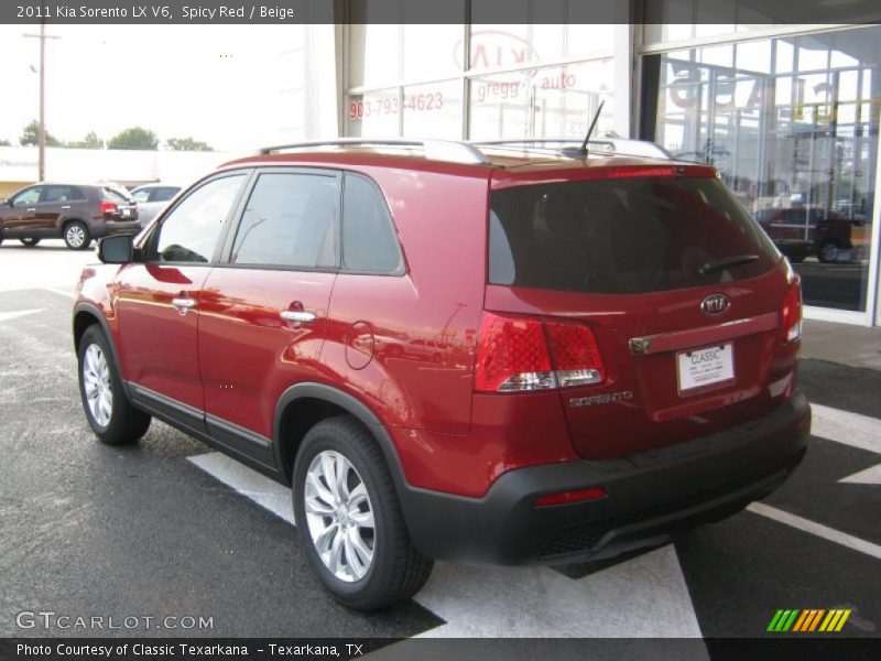 Spicy Red / Beige 2011 Kia Sorento LX V6