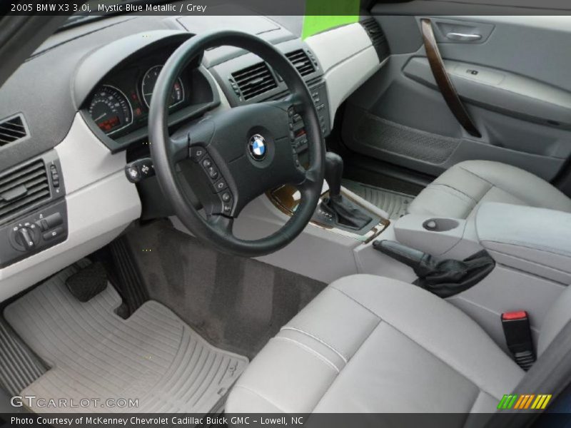 Mystic Blue Metallic / Grey 2005 BMW X3 3.0i