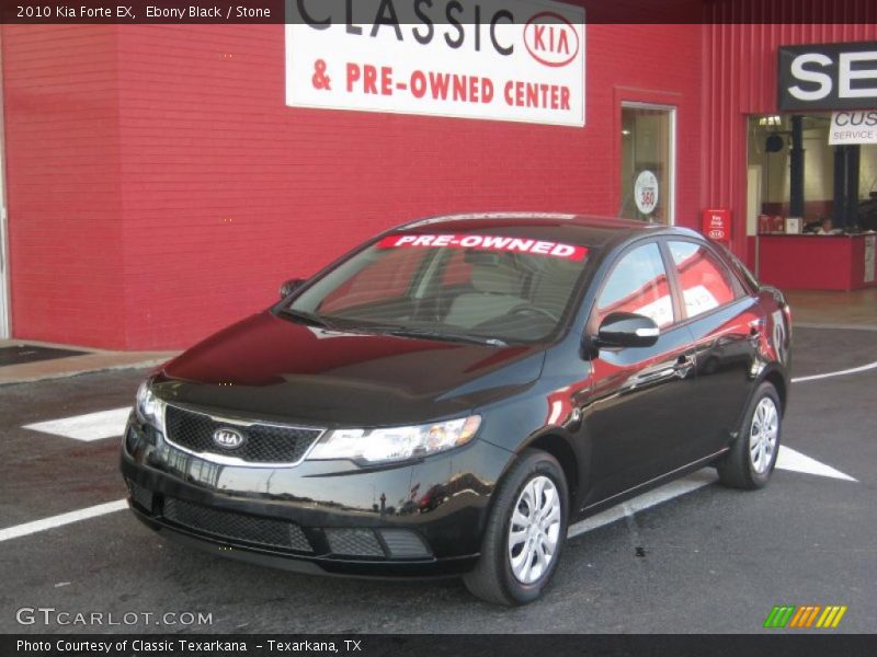 Ebony Black / Stone 2010 Kia Forte EX