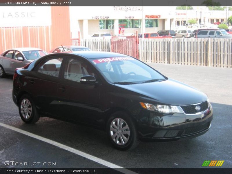 Ebony Black / Stone 2010 Kia Forte EX