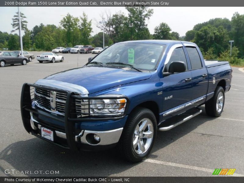Electric Blue Pearl / Medium Slate Gray 2008 Dodge Ram 1500 Lone Star Edition Quad Cab