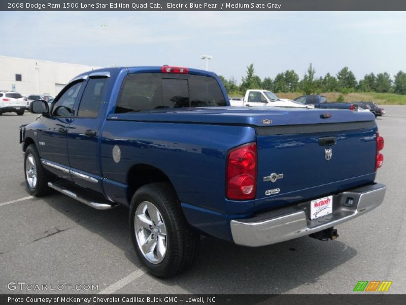 Electric Blue Pearl / Medium Slate Gray 2008 Dodge Ram 1500 Lone Star Edition Quad Cab