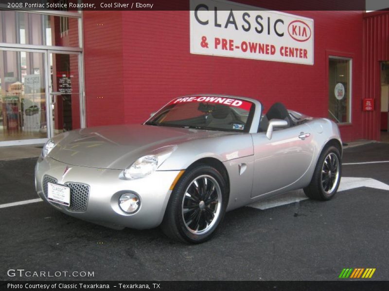 Cool Silver / Ebony 2008 Pontiac Solstice Roadster