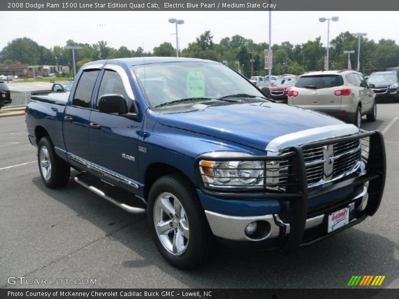 Electric Blue Pearl / Medium Slate Gray 2008 Dodge Ram 1500 Lone Star Edition Quad Cab