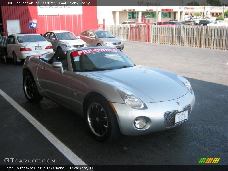 Cool Silver / Ebony 2008 Pontiac Solstice Roadster