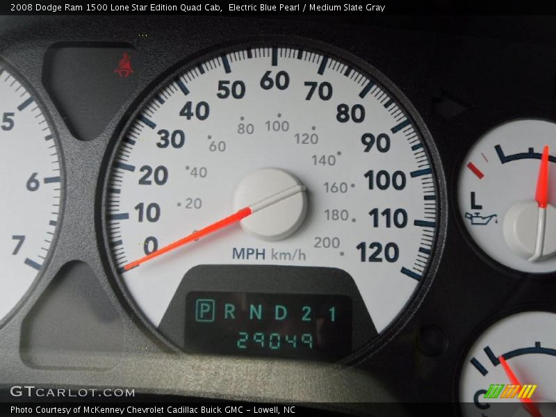 Electric Blue Pearl / Medium Slate Gray 2008 Dodge Ram 1500 Lone Star Edition Quad Cab