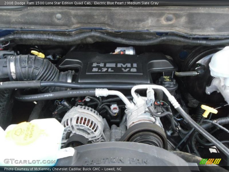 Electric Blue Pearl / Medium Slate Gray 2008 Dodge Ram 1500 Lone Star Edition Quad Cab