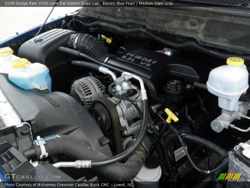 Electric Blue Pearl / Medium Slate Gray 2008 Dodge Ram 1500 Lone Star Edition Quad Cab
