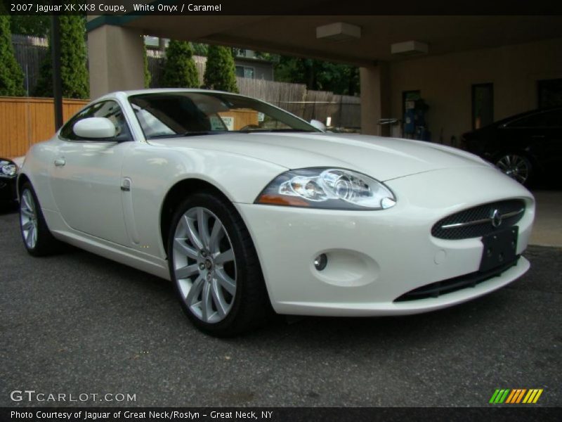 White Onyx / Caramel 2007 Jaguar XK XK8 Coupe
