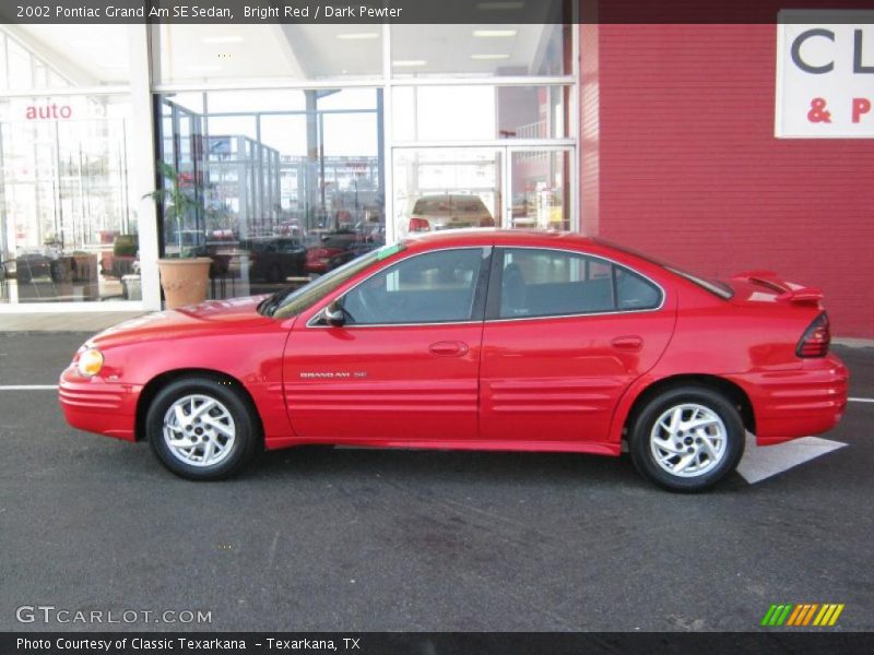 Bright Red / Dark Pewter 2002 Pontiac Grand Am SE Sedan