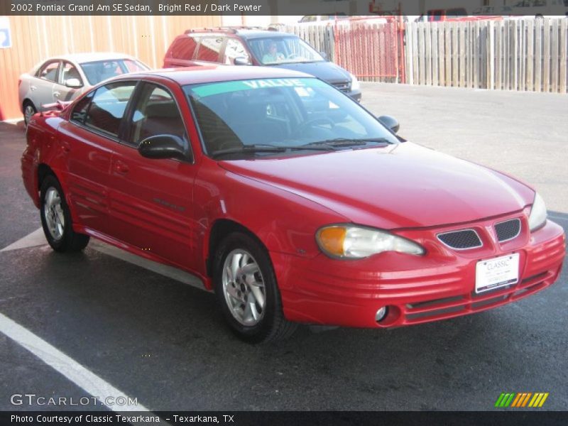 Bright Red / Dark Pewter 2002 Pontiac Grand Am SE Sedan