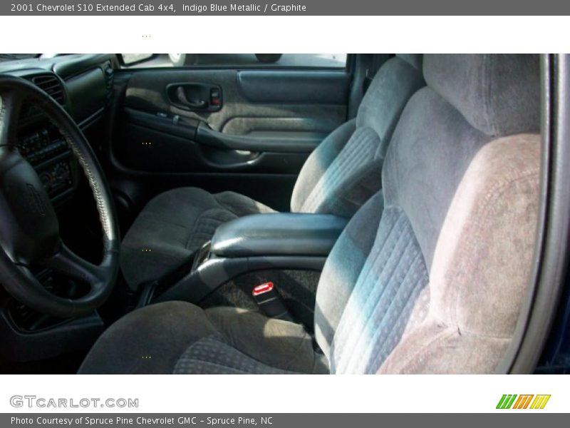 Indigo Blue Metallic / Graphite 2001 Chevrolet S10 Extended Cab 4x4