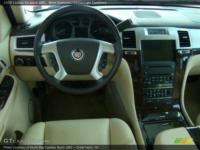 White Diamond / Cocoa/Light Cashmere 2008 Cadillac Escalade AWD