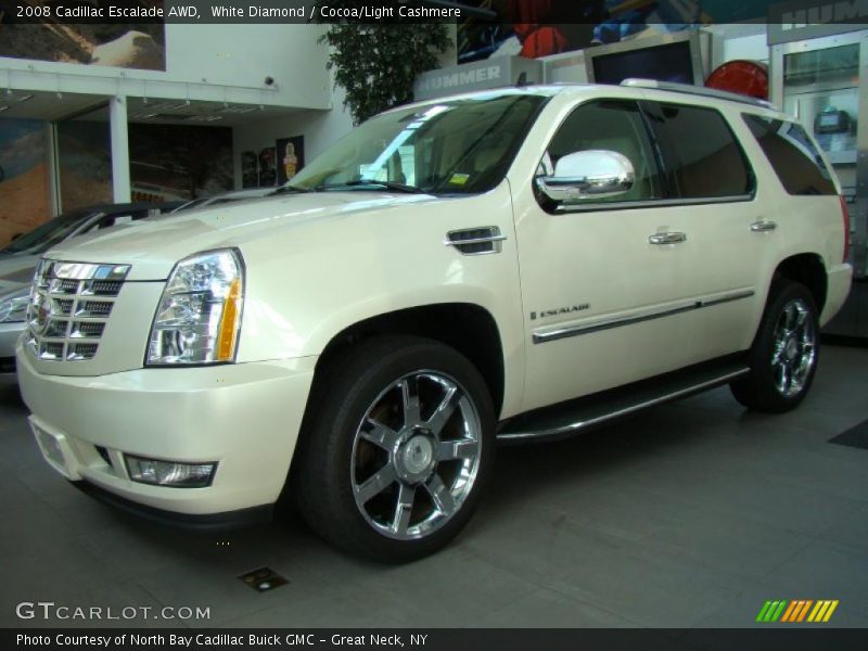White Diamond / Cocoa/Light Cashmere 2008 Cadillac Escalade AWD
