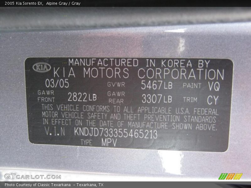 Alpine Gray / Gray 2005 Kia Sorento EX