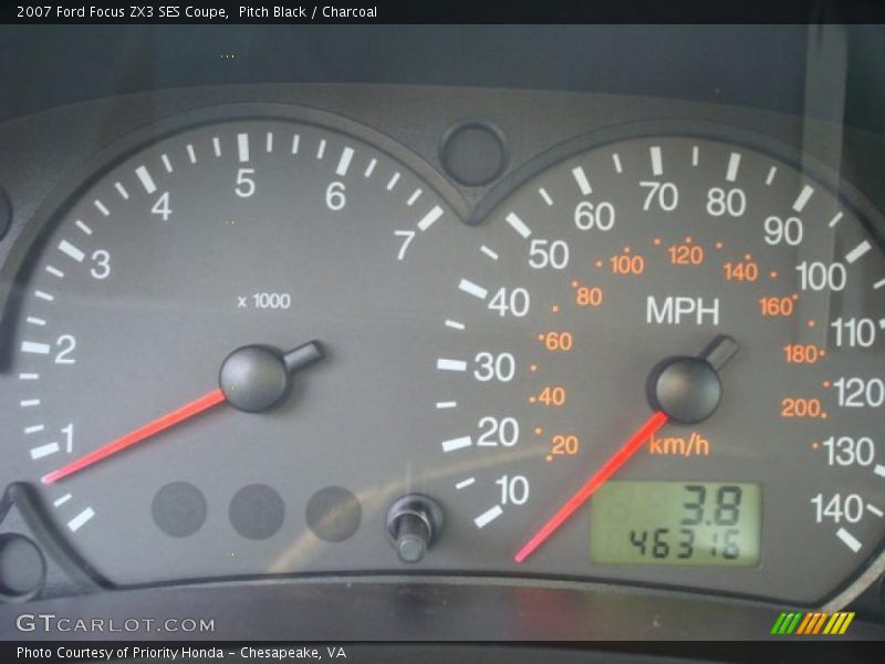 Pitch Black / Charcoal 2007 Ford Focus ZX3 SES Coupe