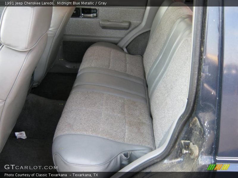 Midnight Blue Metallic / Gray 1991 Jeep Cherokee Laredo