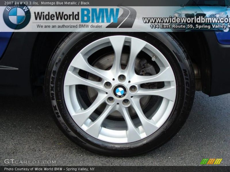 Montego Blue Metallic / Black 2007 BMW X3 3.0si