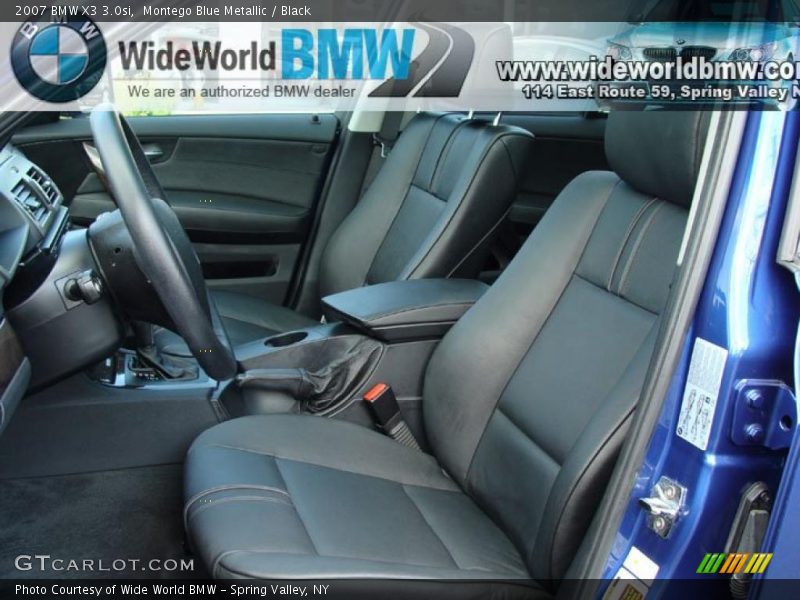 Montego Blue Metallic / Black 2007 BMW X3 3.0si