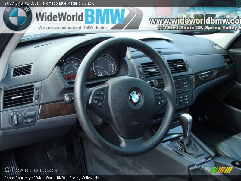 Montego Blue Metallic / Black 2007 BMW X3 3.0si