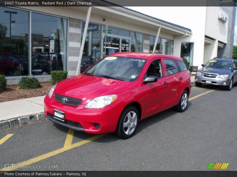 Radiant Red / Dark Charcoal 2007 Toyota Matrix