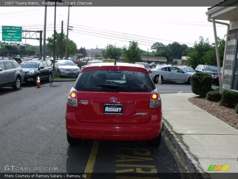 Radiant Red / Dark Charcoal 2007 Toyota Matrix