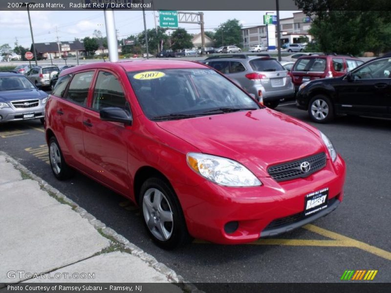 Radiant Red / Dark Charcoal 2007 Toyota Matrix