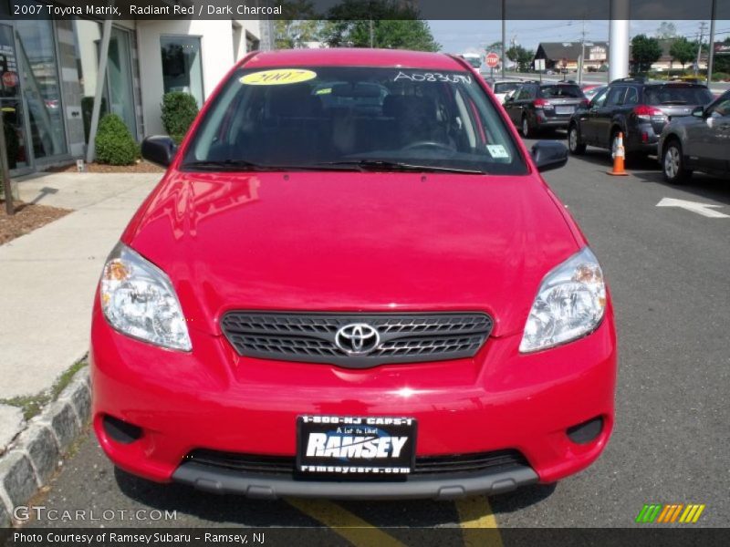 Radiant Red / Dark Charcoal 2007 Toyota Matrix