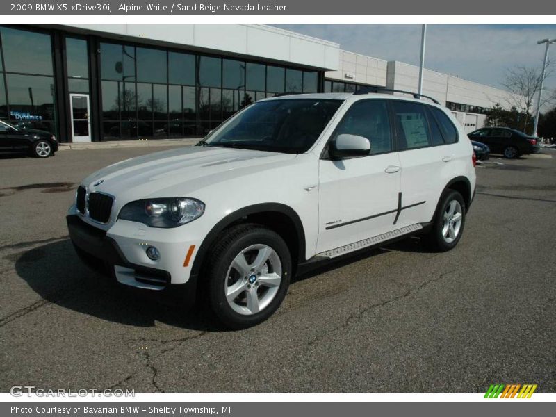 Alpine White / Sand Beige Nevada Leather 2009 BMW X5 xDrive30i
