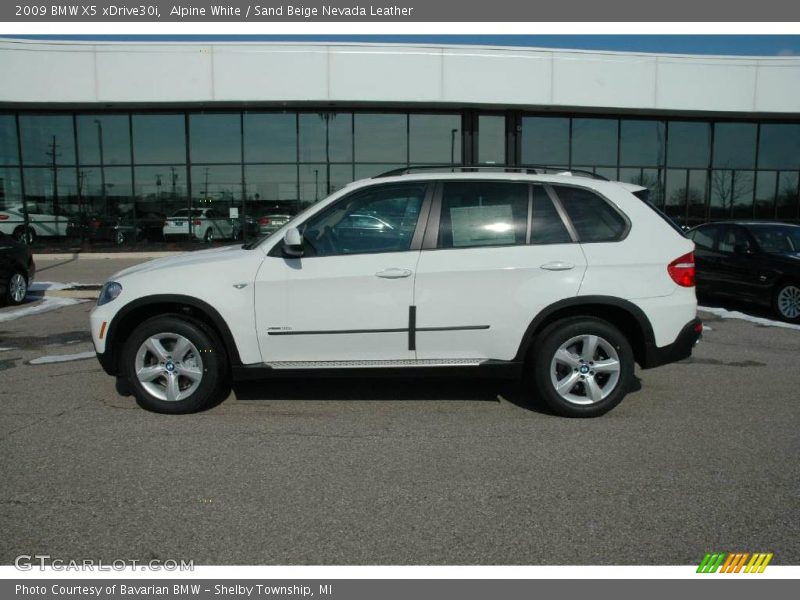 Alpine White / Sand Beige Nevada Leather 2009 BMW X5 xDrive30i