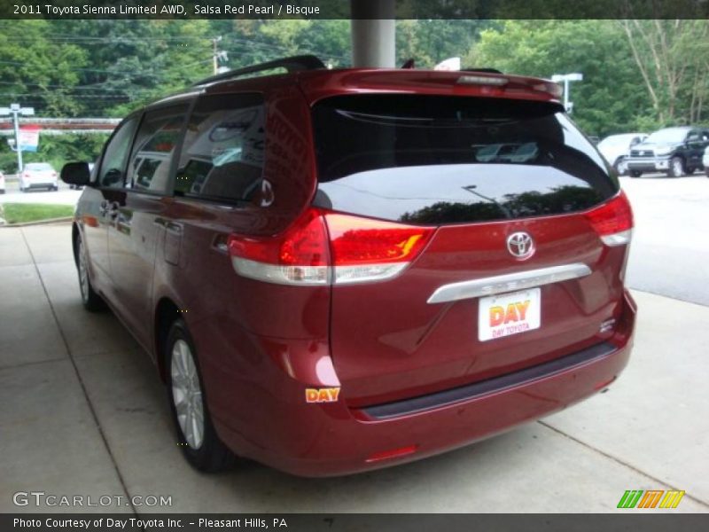 Salsa Red Pearl / Bisque 2011 Toyota Sienna Limited AWD