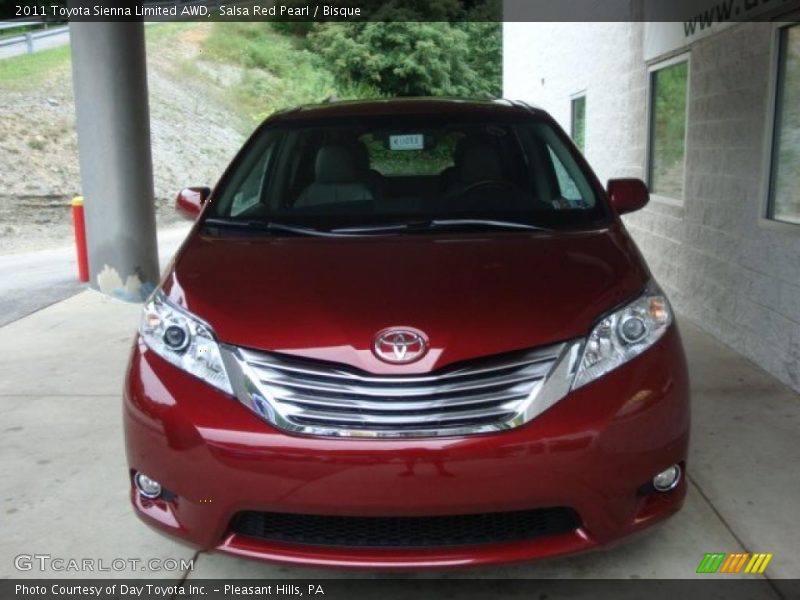 Salsa Red Pearl / Bisque 2011 Toyota Sienna Limited AWD