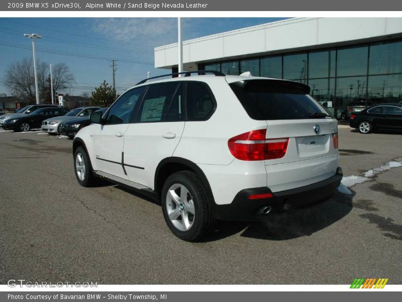 Alpine White / Sand Beige Nevada Leather 2009 BMW X5 xDrive30i