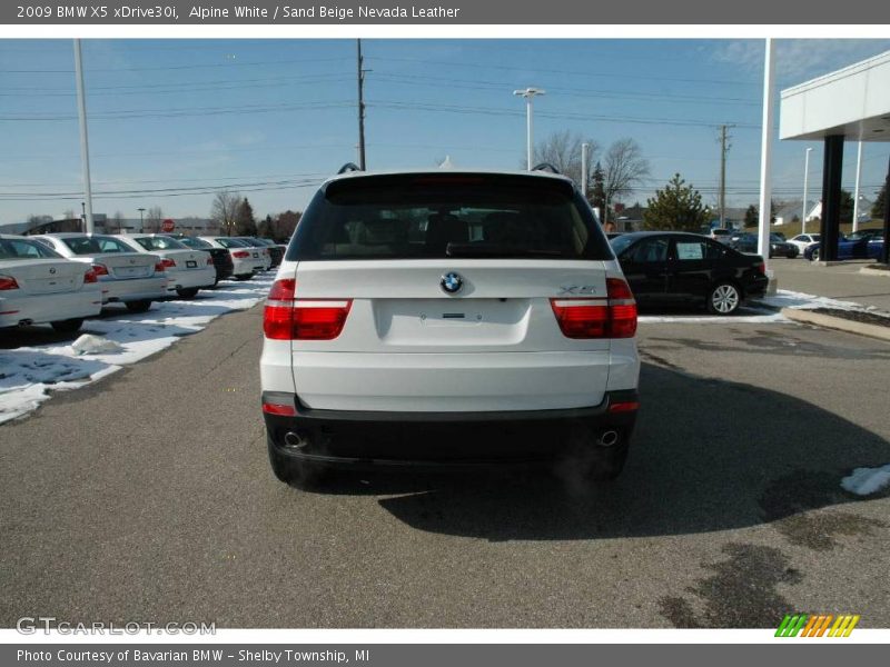 Alpine White / Sand Beige Nevada Leather 2009 BMW X5 xDrive30i