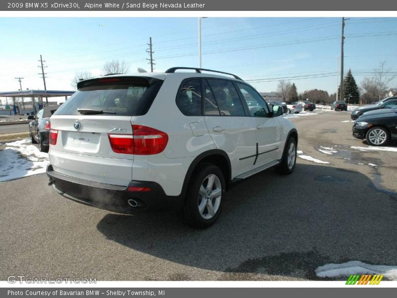 Alpine White / Sand Beige Nevada Leather 2009 BMW X5 xDrive30i