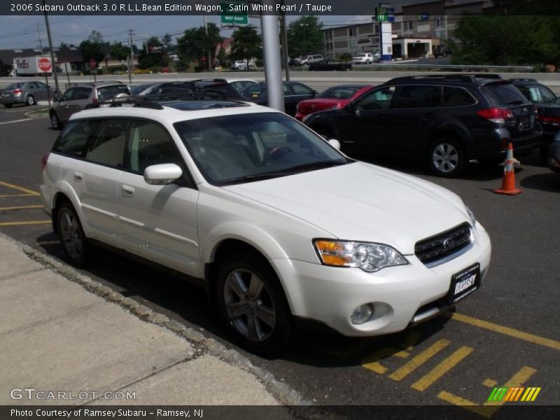 Satin White Pearl / Taupe 2006 Subaru Outback 3.0 R L.L.Bean Edition Wagon
