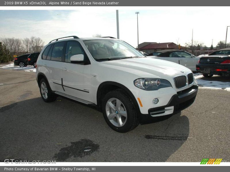 Alpine White / Sand Beige Nevada Leather 2009 BMW X5 xDrive30i