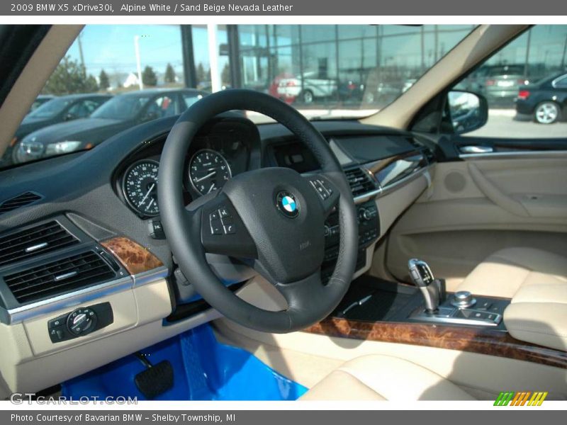 Alpine White / Sand Beige Nevada Leather 2009 BMW X5 xDrive30i