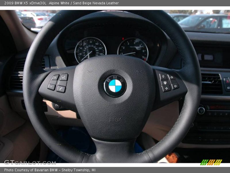 Alpine White / Sand Beige Nevada Leather 2009 BMW X5 xDrive30i
