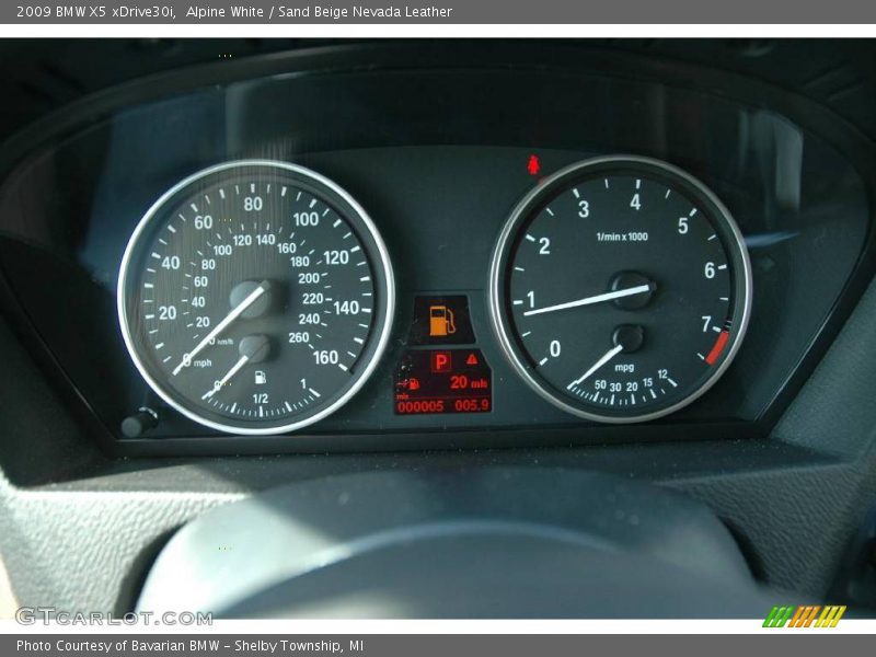 Alpine White / Sand Beige Nevada Leather 2009 BMW X5 xDrive30i