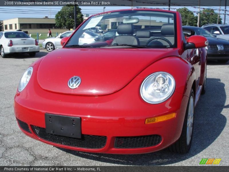 Salsa Red / Black 2008 Volkswagen New Beetle SE Convertible