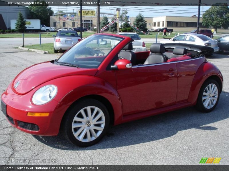 Salsa Red / Black 2008 Volkswagen New Beetle SE Convertible