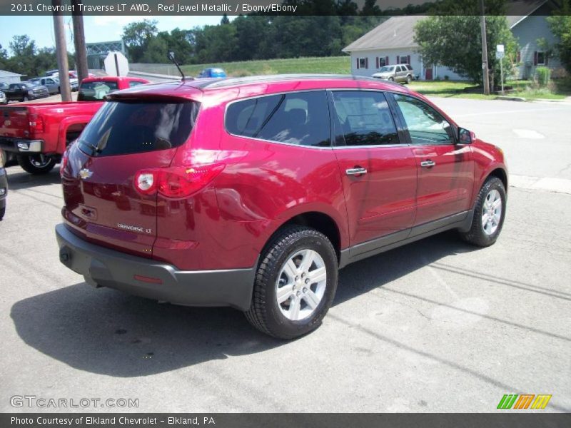 Red Jewel Metallic / Ebony/Ebony 2011 Chevrolet Traverse LT AWD