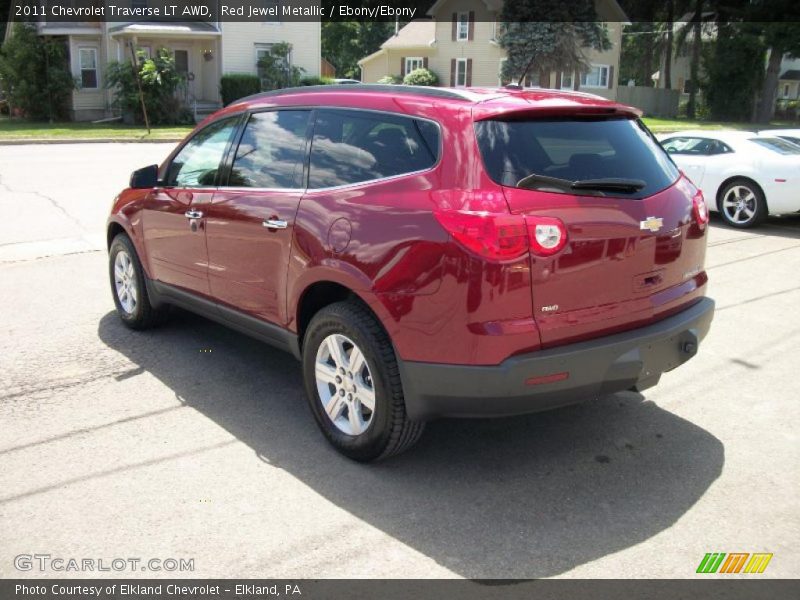 Red Jewel Metallic / Ebony/Ebony 2011 Chevrolet Traverse LT AWD