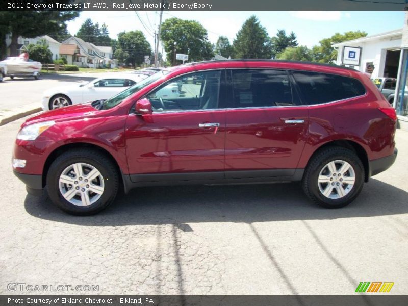 Red Jewel Metallic / Ebony/Ebony 2011 Chevrolet Traverse LT AWD
