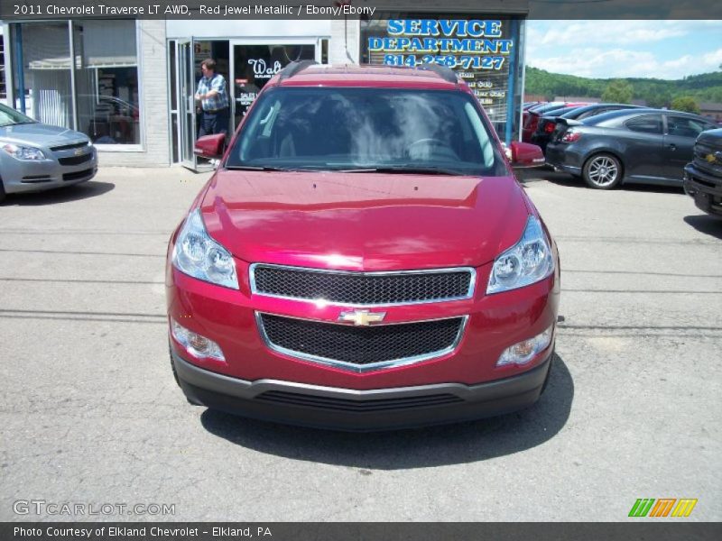 Red Jewel Metallic / Ebony/Ebony 2011 Chevrolet Traverse LT AWD