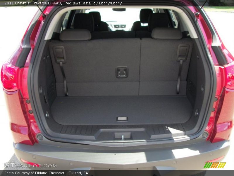 Red Jewel Metallic / Ebony/Ebony 2011 Chevrolet Traverse LT AWD