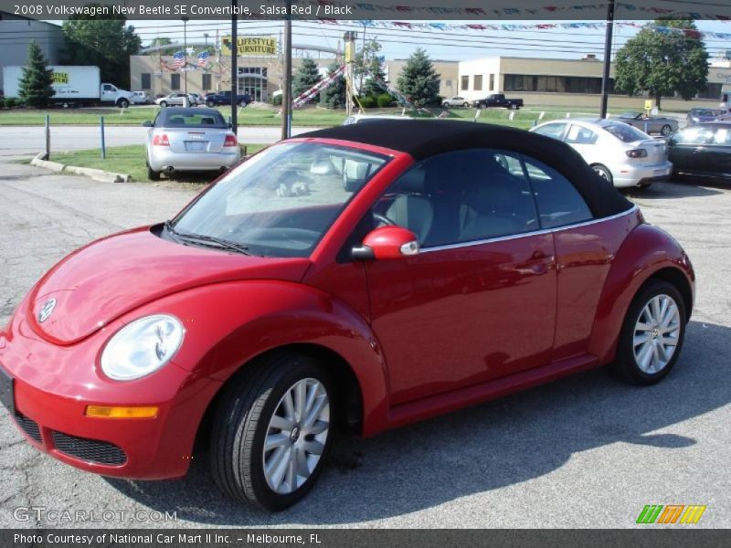 Salsa Red / Black 2008 Volkswagen New Beetle SE Convertible