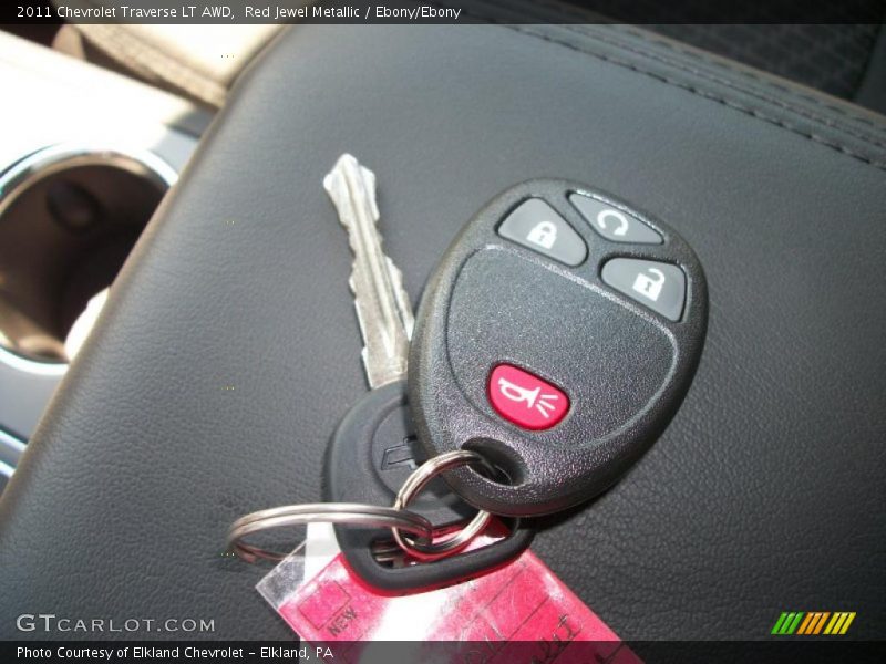 Red Jewel Metallic / Ebony/Ebony 2011 Chevrolet Traverse LT AWD
