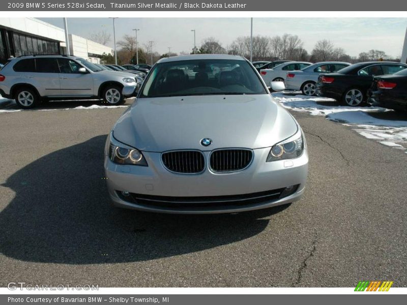 Titanium Silver Metallic / Black Dakota Leather 2009 BMW 5 Series 528xi Sedan